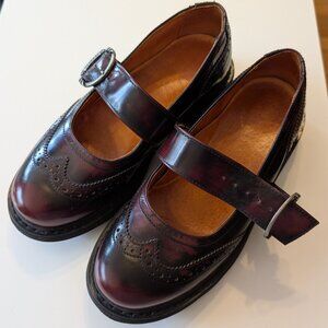 Burgundy Fluevog Angel Mary Janes